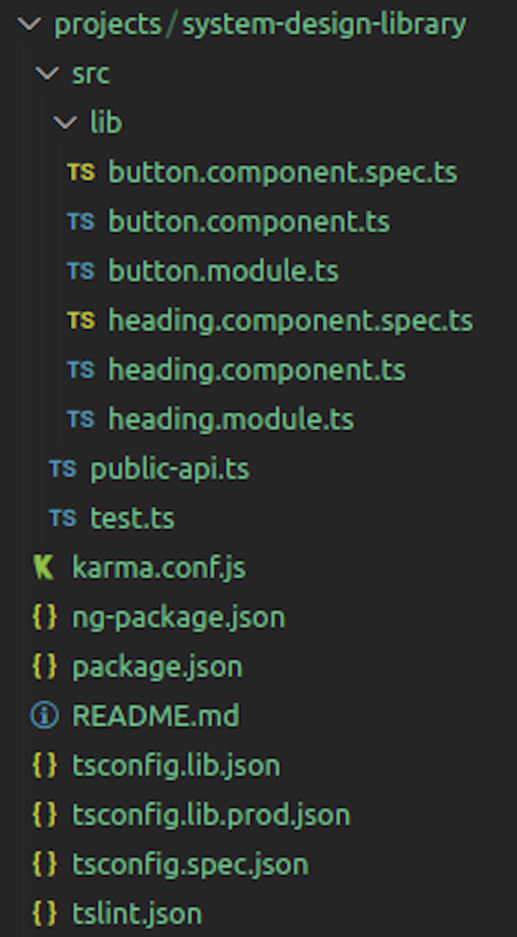 File structure after component creation and renaming